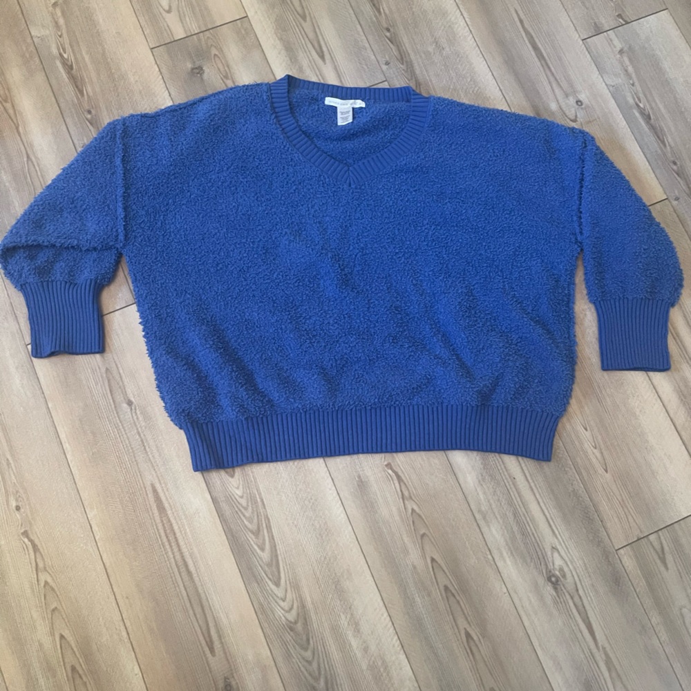 Altar'd State Royal Blue Textured Crewneck Sweater